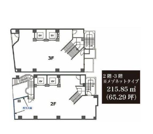 アンテナ21 2-3階(メゾネット) 間取り図