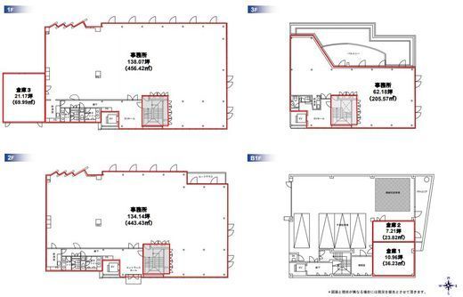 外苑オフィス 一棟 間取り図
