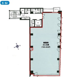 西新橋一丁目川手ビル 6階 間取り図