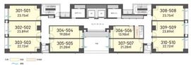 H1O日本橋小舟町 301 間取り図