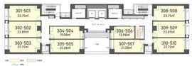 H1O日本橋小舟町 308 間取り図