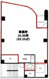 ワイ・エヌ銀座ビル 2階 間取り図