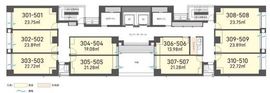 H1O日本橋小舟町 401 間取り図