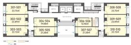 H1O日本橋小舟町 408 間取り図