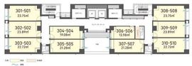 H1O日本橋小舟町 501 間取り図