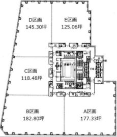 NBFコモディオ汐留 9階CDE 間取り図