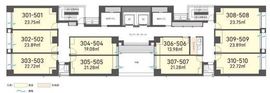 H1O日本橋小舟町 508 間取り図
