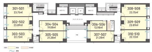 H1O日本橋小舟町 509 間取り図