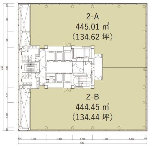 浜松町スクエア 2階B 間取り図