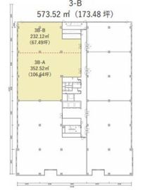 ウノサワ東急ビル 3階B-B 間取り図