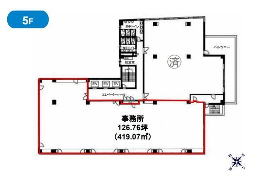 五反田NTビル 5階A 間取り図
