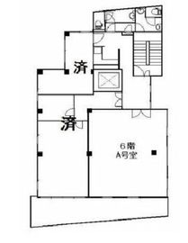 昇賢ビル 6階A 間取り図