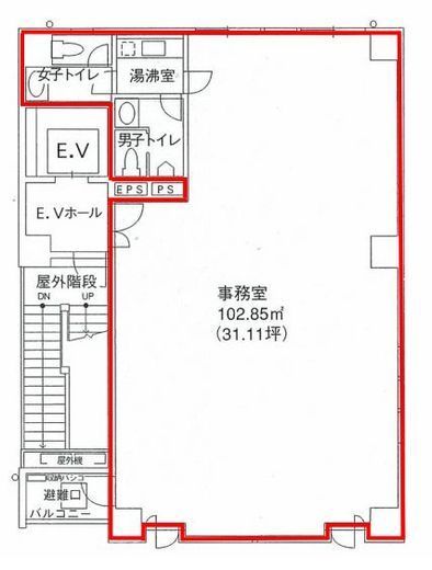 銀座竹葉亭ビル 5階 間取り図