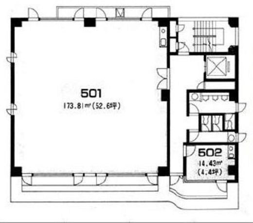 池田ビル(渋谷) 501 間取り図