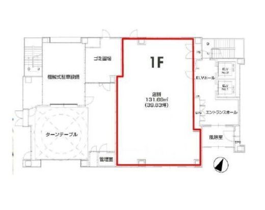 神田ビジネスキューブ 1階 間取り図