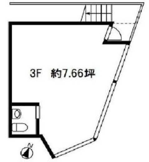六本木岩堀ビル 3階 間取り図