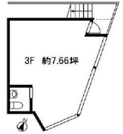 六本木岩堀ビル 3階 間取り図