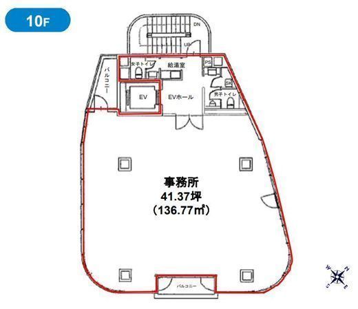 渋谷本町ビル 10階 間取り図