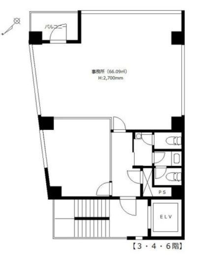 SNT八丁堀ビル 3階 間取り図