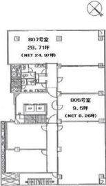 岩月ビル 805 間取り図