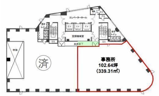 SHIMOMOTOビル 10階B 間取り図