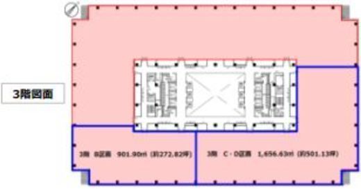 KDX豊洲グランスクエア 3階B区画 間取り図
