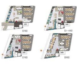 八丁堀エイトビル 1-4階 間取り図