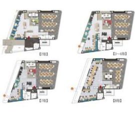 八丁堀エイトビル 1-4階 間取り図