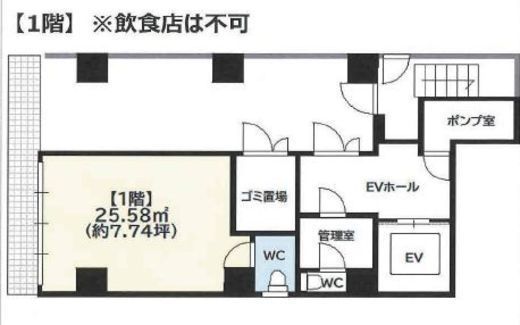 小伝馬町フラット 1階 間取り図