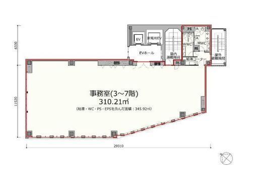 FRIEND BUILDING 6階 間取り図