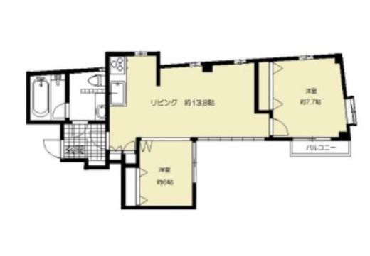 ブールデリエール外苑 303 間取り図