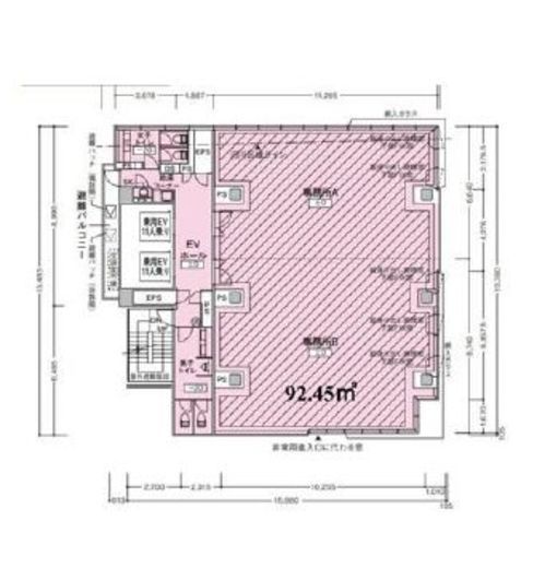 CYK神田岩本町 8階B 間取り図