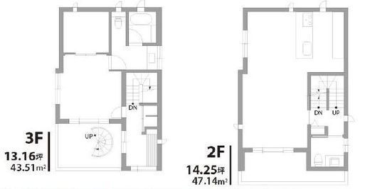 プルミエール北青山Ⅰ(SOHO) 2-3階 間取り図
