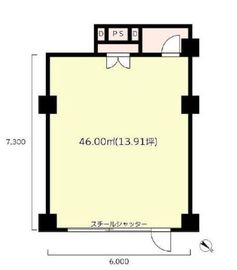 ユニハイツ勝どき(店舗) 102 間取り図