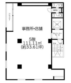 ハットビル 5階 間取り図
