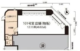 ドエル麻布(店舗) 101 間取り図