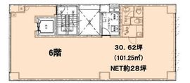 ホワイト赤坂 6階 間取り図