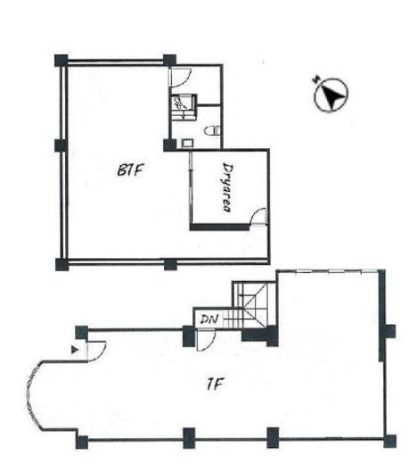 ミストラル表参道 B1-1階(メゾネット) 間取り図