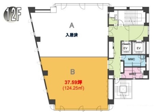 YKビル 12階B 間取り図