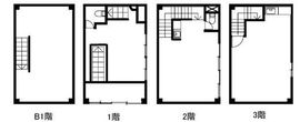 (仮)赤坂8丁目ビル B1～3階 間取り図