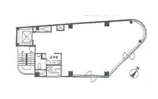 新宿ビジネスタワー 8階 間取り図