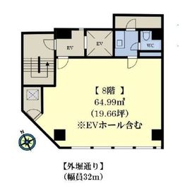第3西欧ビル 8階 間取り図