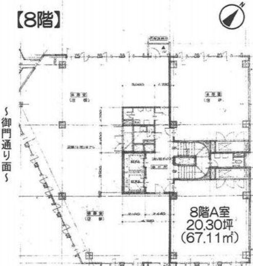 銀座8丁目10番ビル 8階A 間取り図
