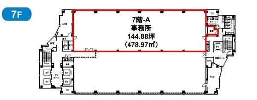 渋谷プロパティータワー 7階A 間取り図