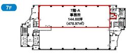 渋谷プロパティータワー 7階A 間取り図