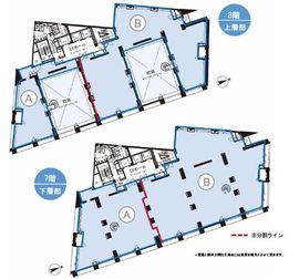 スタジアムプレイス青山 7階+8階A区画 間取り図