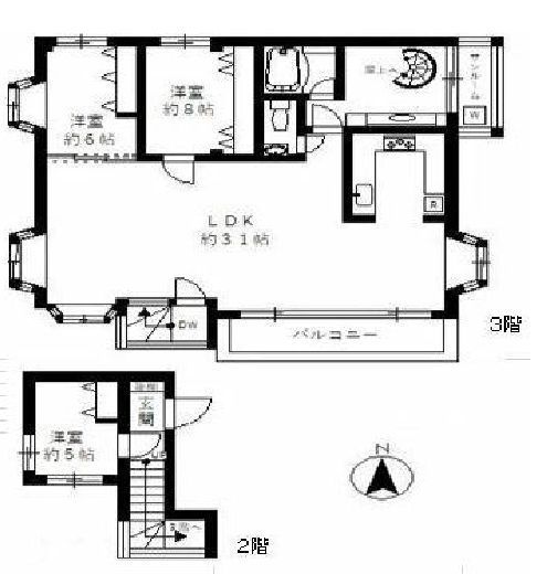 ベルヴェディア(SOHO) 301(2-3階) 間取り図
