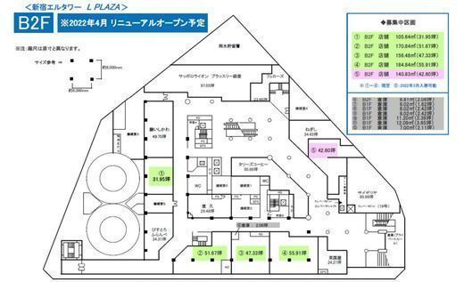 新宿エルタワー B2階店舗3 間取り図