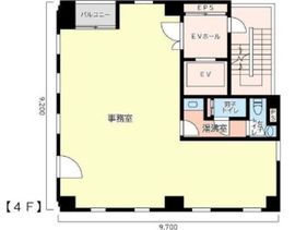 KHOビル 4階 間取り図