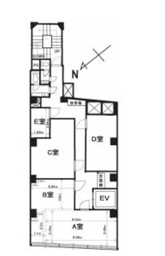第二日比谷ビル 9階AB 間取り図